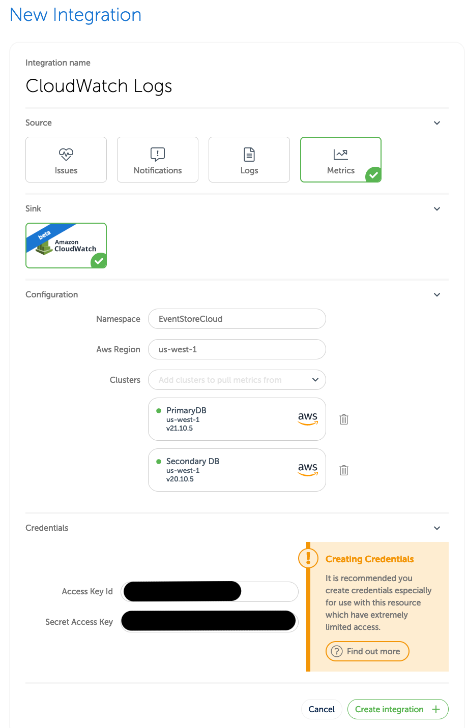 Configure your Amazon CloudWatch metrics settings